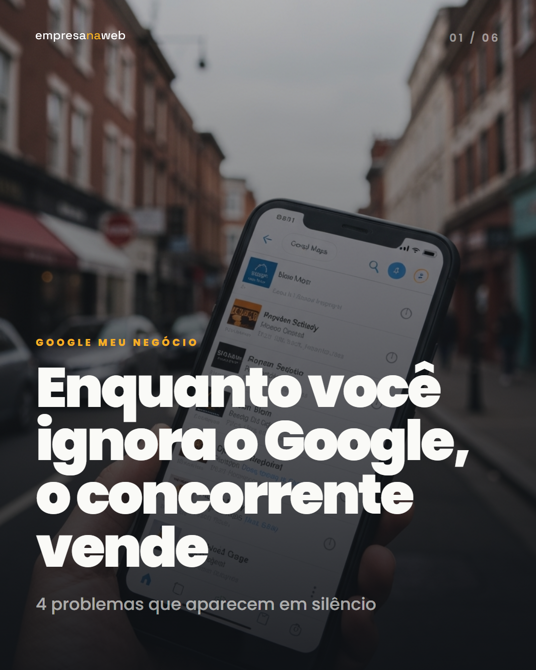 Capa de carrossel sobre Google Meu Negócio